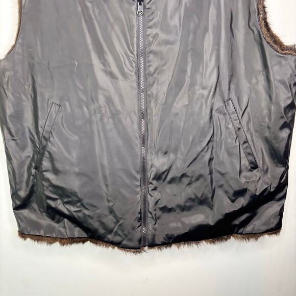 Carolina Colours Reversible Faux Fur Full Zip Vest Plus Size 22 Mob Wife Classic - Picture 9 of 14